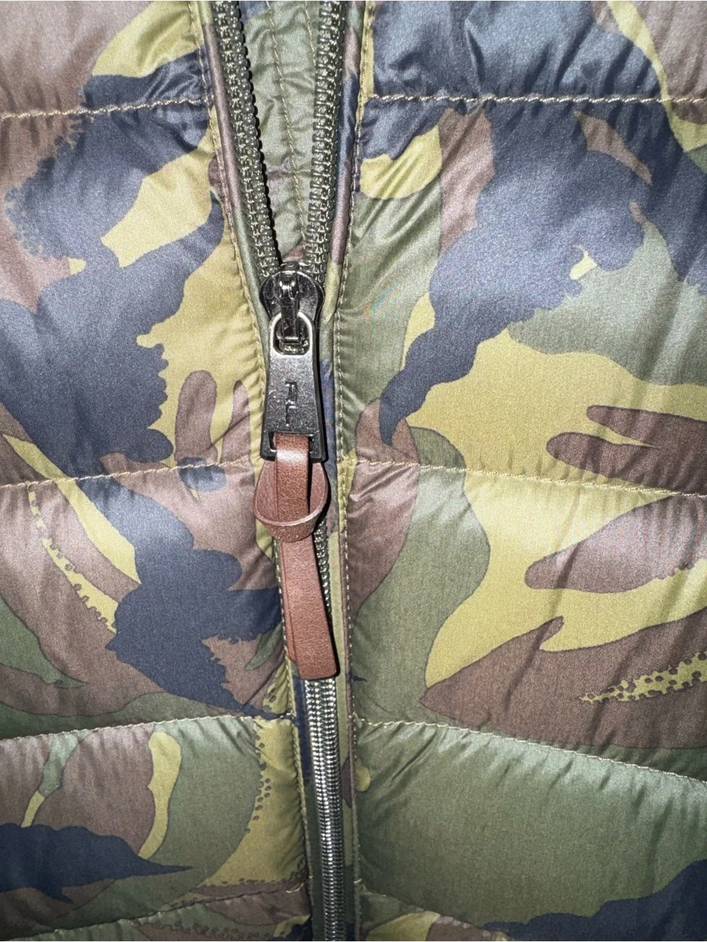 Ralph Lauren Orange-Lined Camo Puffer Vest